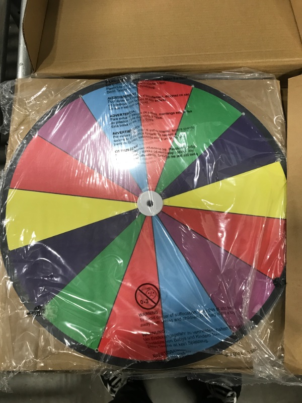 Photo 2 of iElyiEsy 18 Inch Spinning Wheel for Prize 14 Slots Tabletop Prize Wheel Spinner with Stand, Dry Erase Marker and Eraser for Trade Show Carnival Party Pub Fortune Game