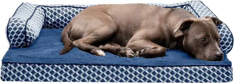 Photo 1 of Furhaven Sofa-Style Dog Beds for Small/Medium/Large Dogs & Cats - Orthopedic, Cooling Gel, Memory Foam, & More
