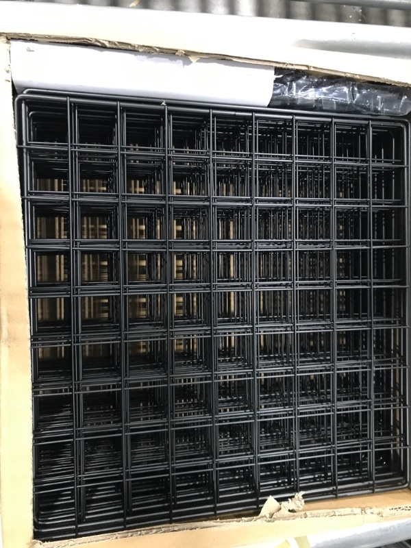 Photo 2 of Amazon Basics 6-Cube Wire Grid Storage Shelves, 14" x 14" Stackable Cubes, Black
