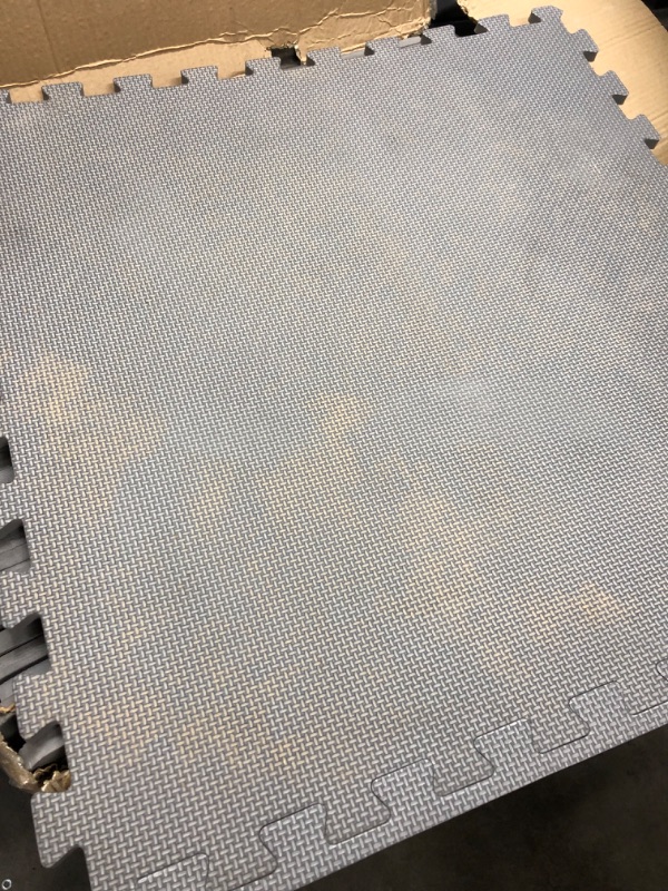 Photo 3 of BalanceFrom Puzzle Exercise Mat with EVA Foam Interlocking Tiles Grey 1/2” Thick, 144 S.F.