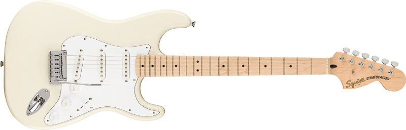 Photo 1 of Squier by Fender Affinity Series Stratocaster, Maple fingerboard, Olympic White
