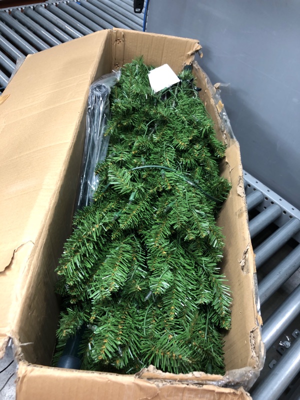 Photo 3 of 9’ Pre-lit Kingswood Fir Pencil Artificial Christmas Tree –Clear Lights