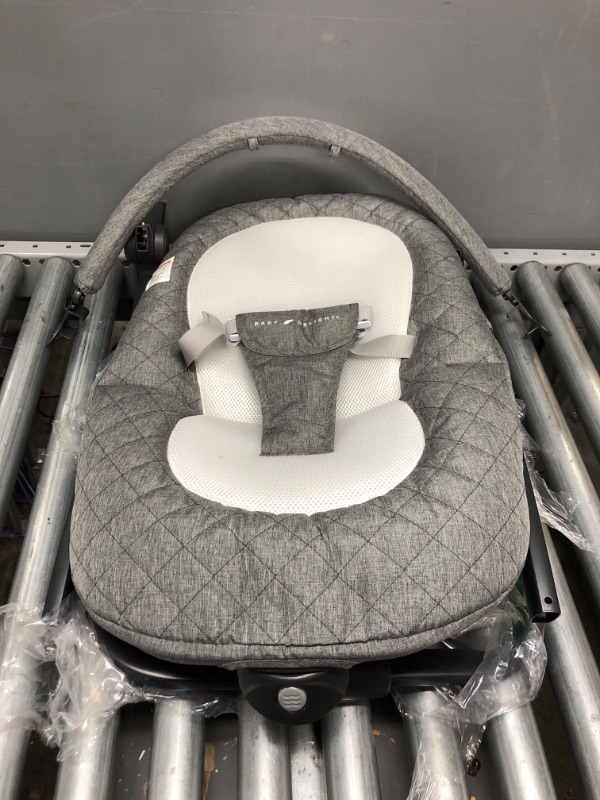 Photo 2 of Baby Delight Aura Deluxe | Portable Baby Bouncer for Infants | Baby Rocker | Quilted Charcoal Tweed1012296555
