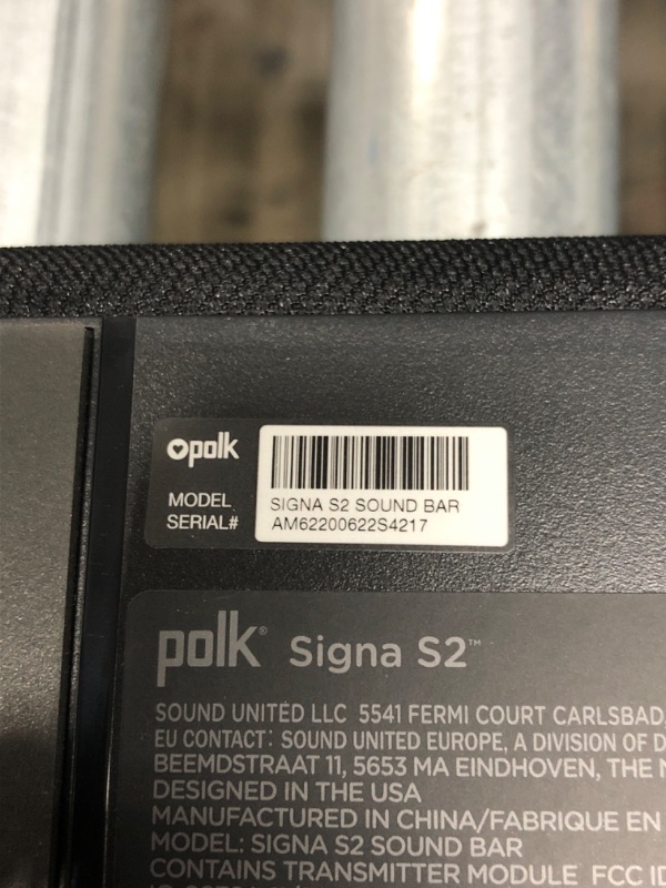 Photo 5 of Polk Audio Signa S2 Ultra-Slim TV Sound Bar | Works with 4K & HD TVs | Wireless Subwoofer | Includes HDMI & Optical Cables | Bluetooth Enabled, Black S2 Soundbar + Subwoofer