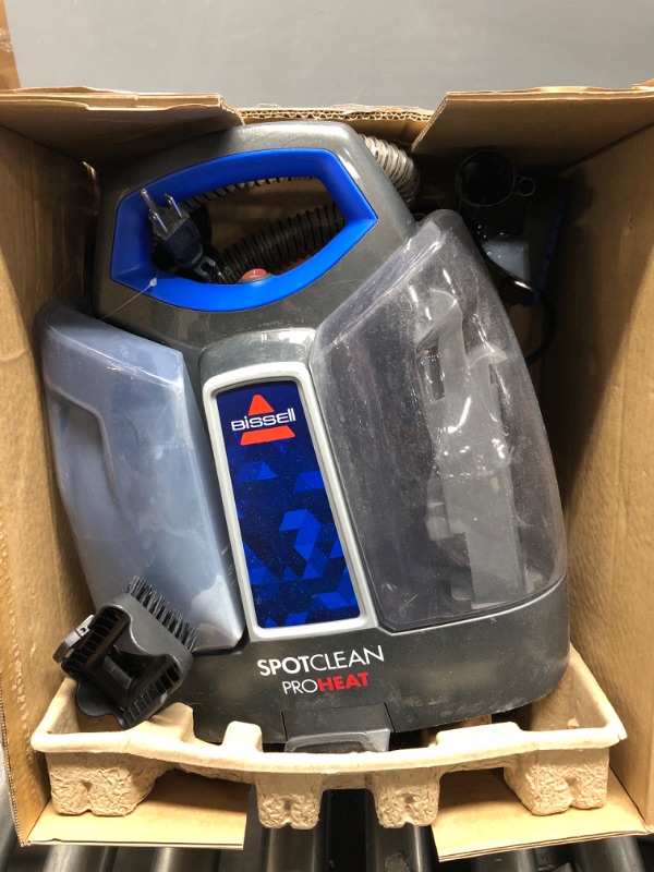 Photo 2 of (Used) Bissell SpotClean ProHeat Portable Spot and Stain Carpet Cleaner, 2694, Blue