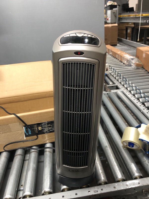 Photo 2 of Lasko 1500W Digital Ceramic Space Heater with Remote, 755320, Silver