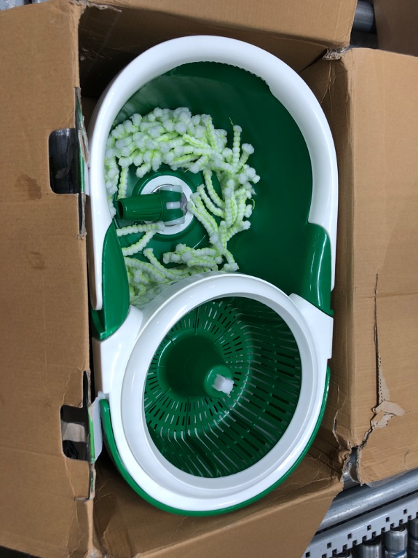 Photo 1 of Libman Tornado Spin Mop System Plus 1 Refill Head – Total Mopping System Includes Heavy Duty Microfiber Head, Sturdy Handle, and 1 Extra Replacement Mophead. Safe on All Hard Surfaces
