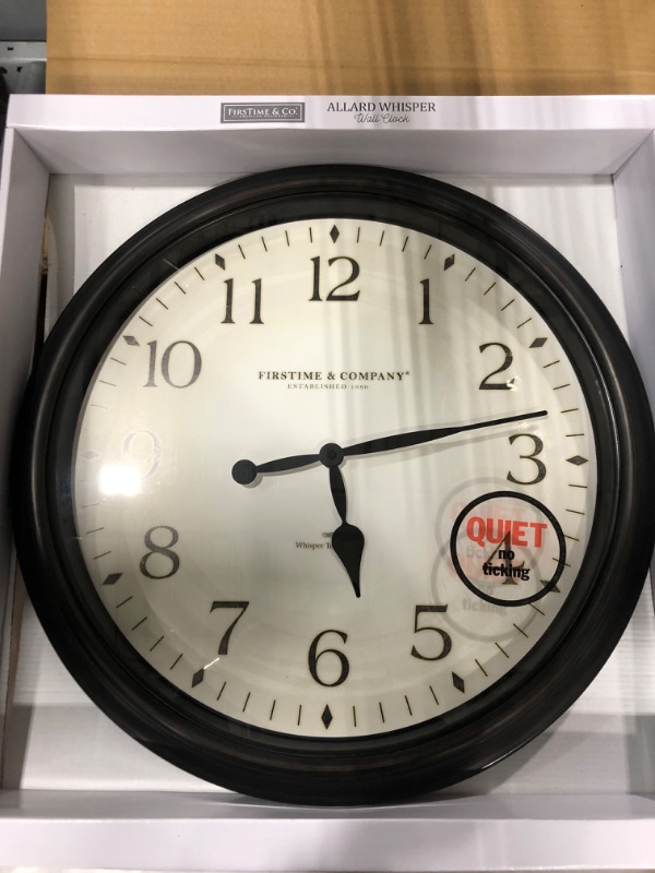 Photo 2 of FirsTime & Co.® Avery Whisper Wall Clock, American Crafted, Oil Rubbed Bronze, 20 x 2 x 20,