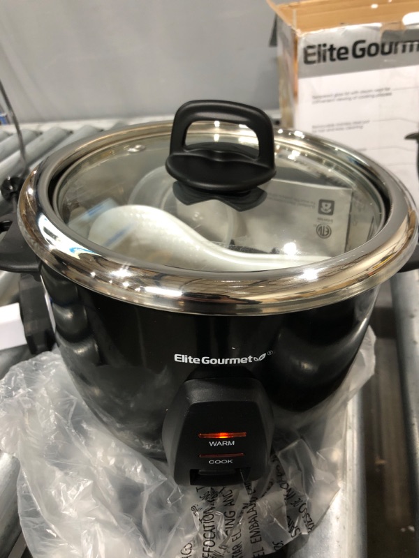 Photo 2 of Elite Gourmet ERC2010B# Electric 10 Cup Rice Cooker with 304 Surgical Grade Stainless Steel Inner Pot Makes Soups, Stews, Grains, Cereals, Keep Warm Feature, 10 cups cooked (5 Cups uncooked), Black 10 Cups Cooked Black