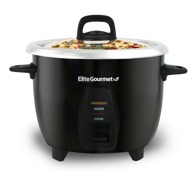 Photo 1 of Elite Gourmet ERC2010B# Electric 10 Cup Rice Cooker with 304 Surgical Grade Stainless Steel Inner Pot Makes Soups, Stews, Grains, Cereals, Keep Warm Feature, 10 cups cooked (5 Cups uncooked), Black 10 Cups Cooked Black