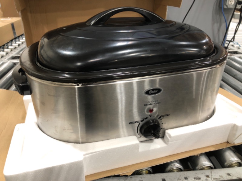 Photo 1 of Oster Roaster Oven with Self-Basting Lid | 22 Qt, Stainless Steel