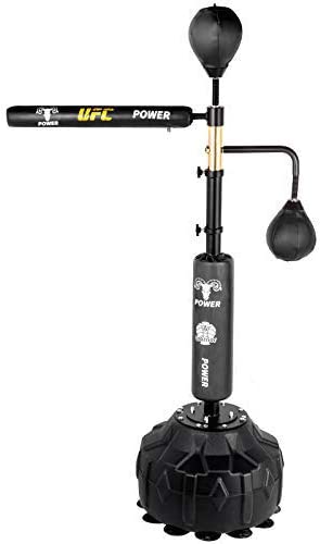 Photo 1 of (Used - Incomplete - Missing Components) Happybuy Boxing Speed Trainer, Punching Bag Spinning Bar, Training Boxing Ball with Reflex Bar & Gloves, Solid Speed Punching Bag Free Standing, Adjustable Height, for Adult&Kid, with Two Ball
