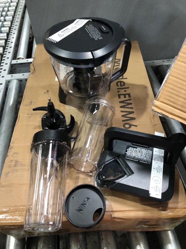 Photo 4 of Ninja BL770 Mega Kitchen System, 1500W, 4 Functions for Smoothies, Processing, Dough, Drinks & More, with 72-oz.* Blender Pitcher, 64-oz. Processor Bowl, (2) 16-oz. To-Go Cups & (2) Lids, Black
