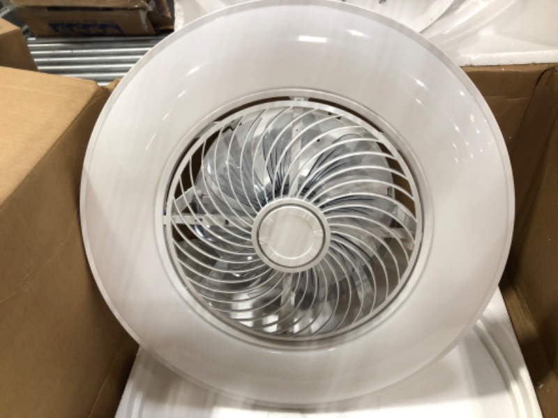 Photo 4 of **MISSING PARTS** 3 In 1 RGB Ceiling Fans with Lights 22", Incl Light Fan and Festival Ambient Light with Speaker, App & Remote Control, With Music Rhythm & Memory Function, Temp & Brightness Color Adjustable RGB-22"-White