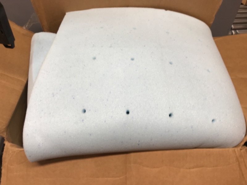 Photo 2 of  Memory Foam Mattress Topper Ventilated Gel Infused Bed Foam Topper Twin, Blue
