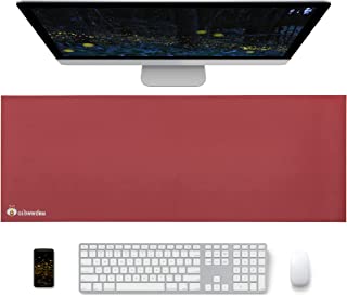 Photo 1 of Giant Desk Mat Extended XL XXL Mouse Pad 63in*23in Wine Waterproof Smooth PU Leather Huge Desk Pad 3XL Desk Mouse Pad Extra