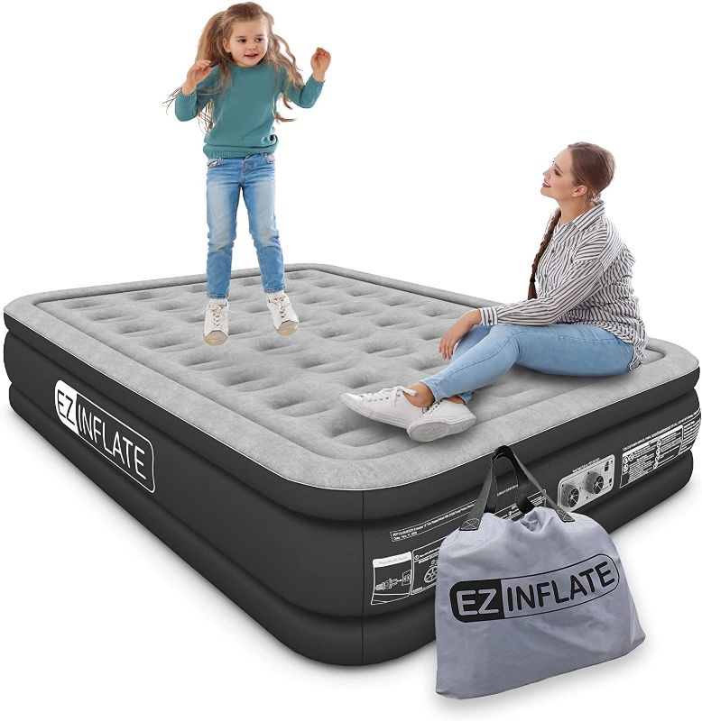 Photo 1 of Air Mattress with Built in Pump, Inflatable Mattress Queen