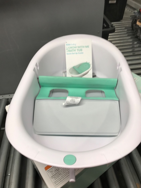 Photo 2 of 4-in-1 Grow-with-Me Bath Tub by Frida Baby Transforms Infant Bathtub to Toddler Bath Seat with Backrest for Assisted Sitting in Tub