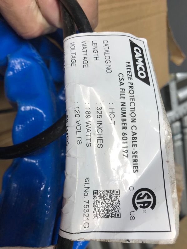 Photo 2 of Camco Heated Drinking Water Hose, - 20° F, 25-Foot, 5/8-Inch ID 25' Cold Weather (Freeze Protection to - 20?F) Standard Packaging