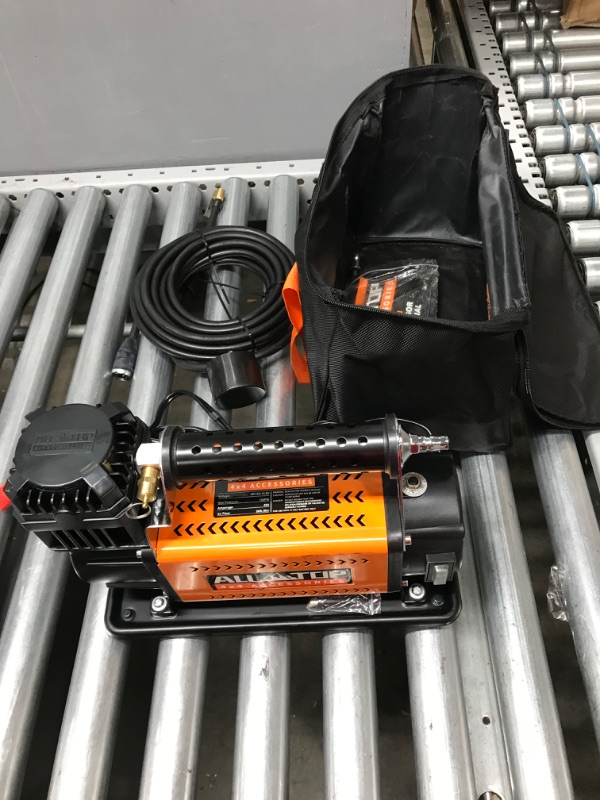 Photo 2 of ALL-TOP Heavy Duty Portable 12V Air Compressor Kit Inflate 180L (6.35Ft³)/Min Max 150PSI Metal Heat Dissipation ensures Duty Job for Pros Includes a 1680D Rugged Carry Bag for 4x4 Vehicle