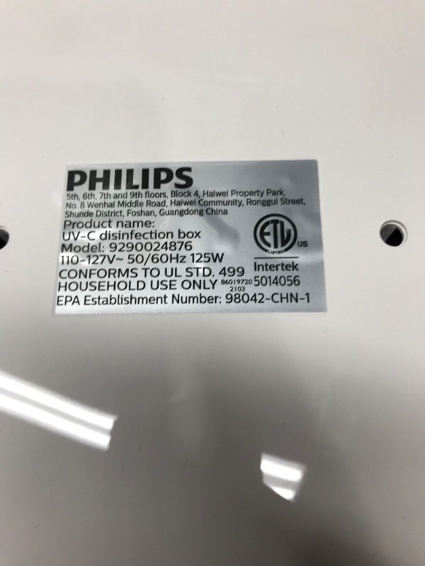 Photo 2 of Philips UV-C Disinfection Box 10L
