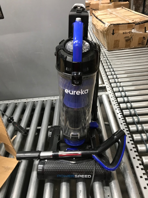 Photo 2 of **PARTS ONLY NONFUNCTIONAL**- Eureka Lightweight Powerful Upright Vacuum Cleaner for Carpet and Hard Floor, PowerSpeed, New Model Blue,black/New Model Vacuum Cleaner