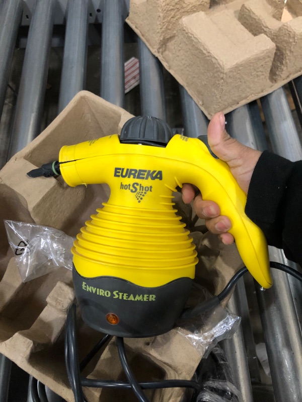 Photo 1 of Comforday Multi-Purpose Handheld Pressurized Steam Cleaner with 9-Piece Accessories, Perfect for Stain Removal, Curtains, Car Seats, Floor, Window Cleaning (Yellow)
