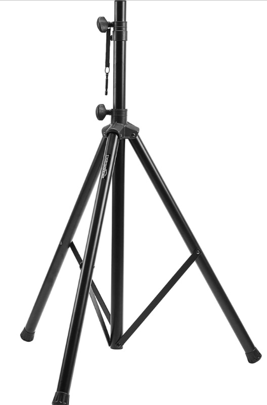 Photo 3 of Amazon Basics Adjustable Speaker Stand - 4.1 to 6.6-Foot, Steel