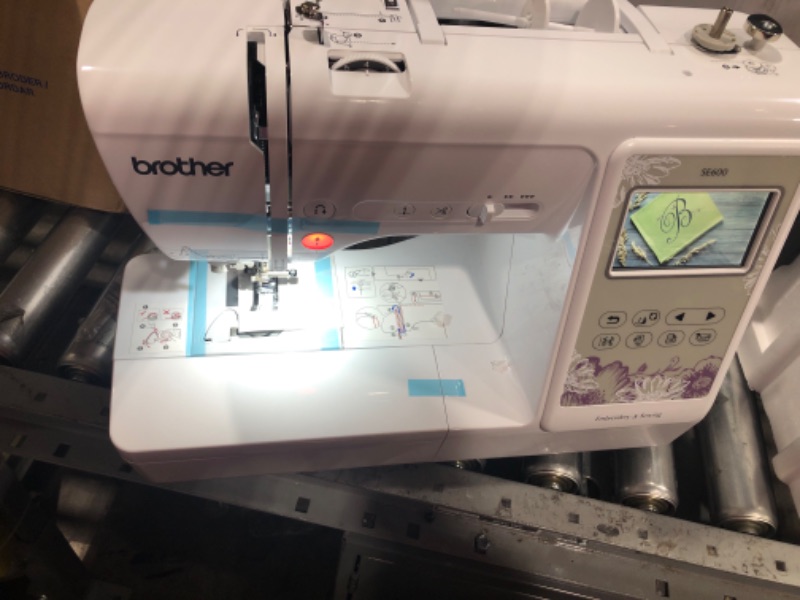 Photo 5 of Brother SE600 Sewing and Embroidery Machine, 80 Designs, 103 Built-In Stitches, Computerized, 4" x 4" Hoop Area, 3.2" LCD Touchscreen Display, 7 Included Feet