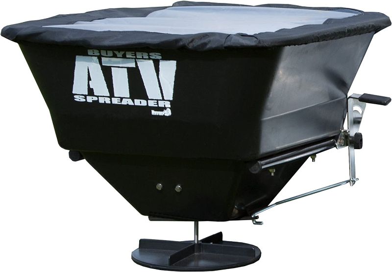 Photo 1 of Buyers Products ATVS100 ATV All-Purpose Broadcast Spreader 100 lbs. Capacity with Rain Cover , Black
