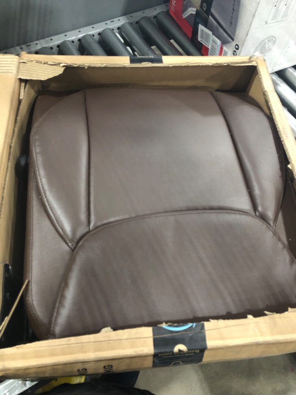 Photo 2 of Amazon Basics Classic Puresoft Padded Mid-Back Office Computer Desk Chair with Armrest - Brown
