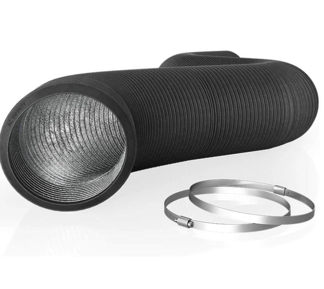 Photo 1 of AC Infinity Flexible 12-Inch Aluminum Ducting, Heavy-Duty Four-Layer Protection, 25-Feet Long for Heating Cooling Ventilation and Exhaust
