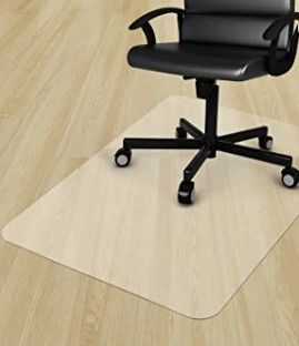 Photo 1 of Azadx Office Chair Mat for Hard Floors 36 X 48, Clear PVC Hardwood Floor Mat, Durable Plastic Floor Protector for Home and Office use (36" X 48" Rectangle)
