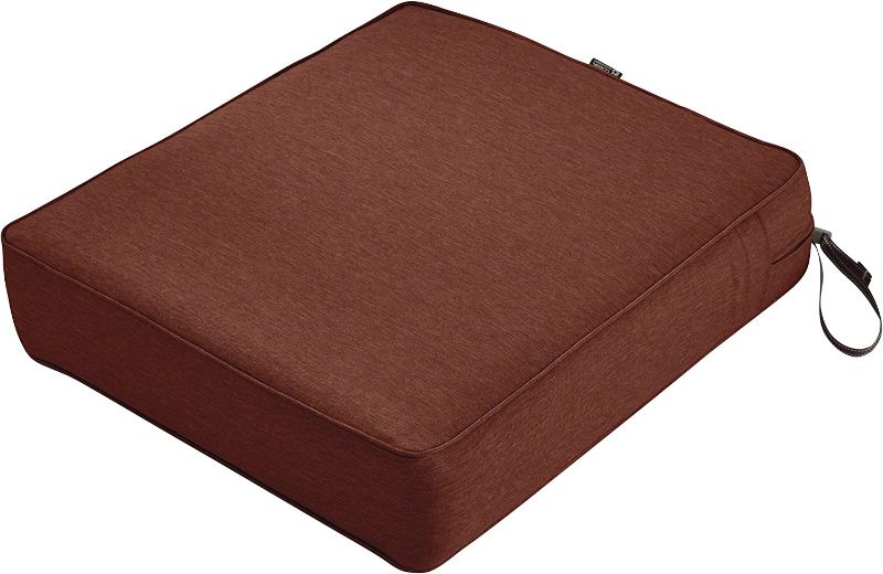 Photo 1 of Classic Accessories Montlake Seat Cushion Foam & Slip Cover, Heather Henna, 25x27x5" Thick