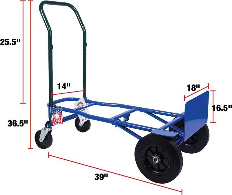 Photo 1 of American Lifting 800 lbs Quick Latch Hand Truck, Metal Frame
