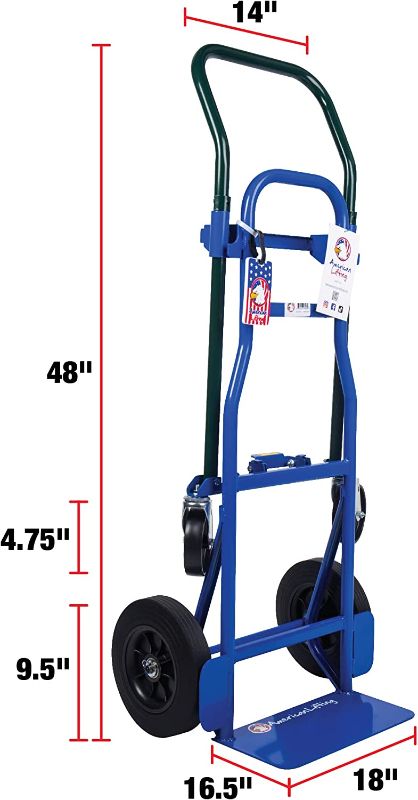 Photo 1 of American Lifting 800 lbs Quick Latch Hand Truck, Metal Frame
