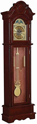 Photo 1 of Grandfather Clock with Adjustable Volume Digital Chime in Brown Red 33in