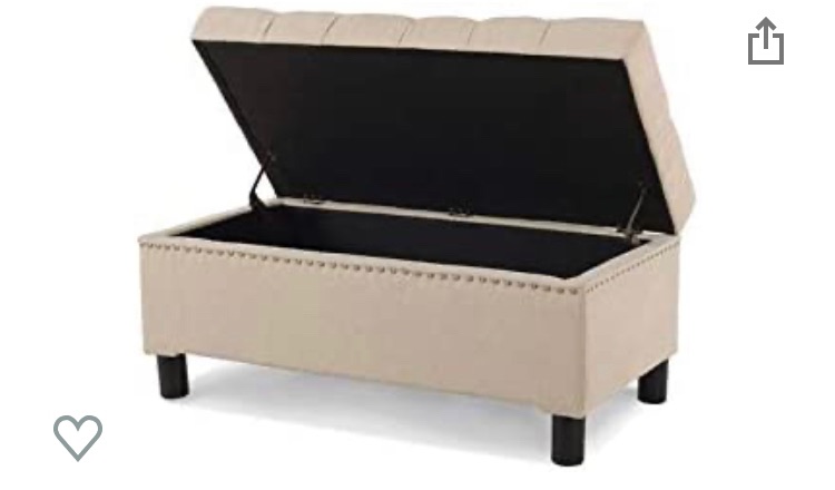 Photo 1 of Home Renee storage bench, Crème Brûlée 48INX20IN