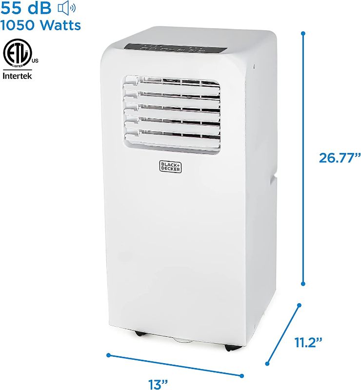 Photo 1 of BLACK+DECKER 10,000 BTU Portable Air Conditioner with Remote Control, White White 10,000 BTU/Single Motor