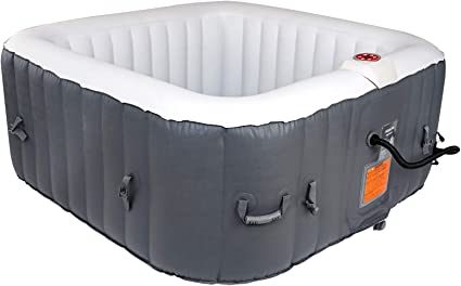 Photo 1 of #WEJOY AquaSpa Portable Hot Tub 61X61X26 Inch Air Jet Spa 2-3 Person Inflatable Square Outdoor Heated Hot Tub Spa with 120 Bubble Jets
