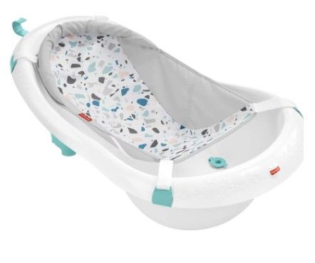 Photo 1 of Fisher-Price 4-in-1 Sling 'N Seat Baby Bath Tub, Ocean Sands
