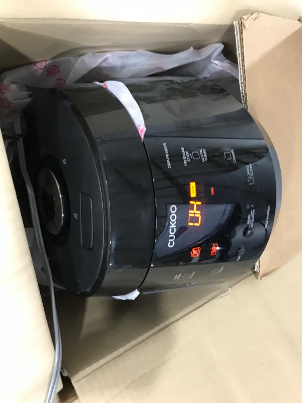 Photo 3 of CUCKOO CRP-PK1001S | 10-Cup (Uncooked) Pressure Rice Cooker | 12 Menu Options: Quinoa, Scorched Rice, GABA/Brown Rice, Multi-Grain & More, Voice Guide, Made in Korea | Black