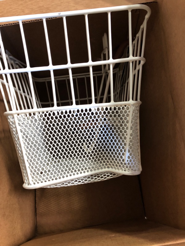 Photo 1 of Bicycles Detachable Steel Half-Mesh Apollo Bike Basket with Built-in Handles, Weather-Resistant Steel and Integrated Hooks for Easy Assembly to Front Handlebar Eggshell