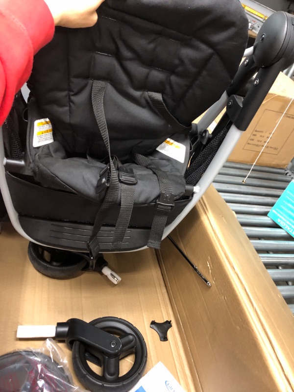 Photo 3 of Graco Ready2Grow LX 2.0 Double Stroller Features Bench Seat and Standing Platform Options, Gotham "w/ Added Body Support Cushion" Gotham