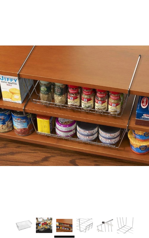 Photo 1 of LTL Home Products More Inside Hanging Under Shelf Storage Basket, Large, Chrome