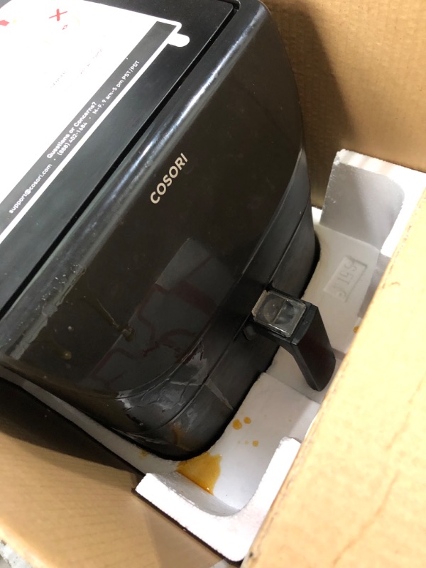 Photo 5 of **USED, NEEDS CLEANING**
COSORI Pro Smart Air Fryer 5.8QT 11-in-1 Cooking Presets (800+ Online Recipes) , APP and Touch Screen Control, Works with Alexa & Google Assistant, Dishwasher-Safe Square Basket Pro Black