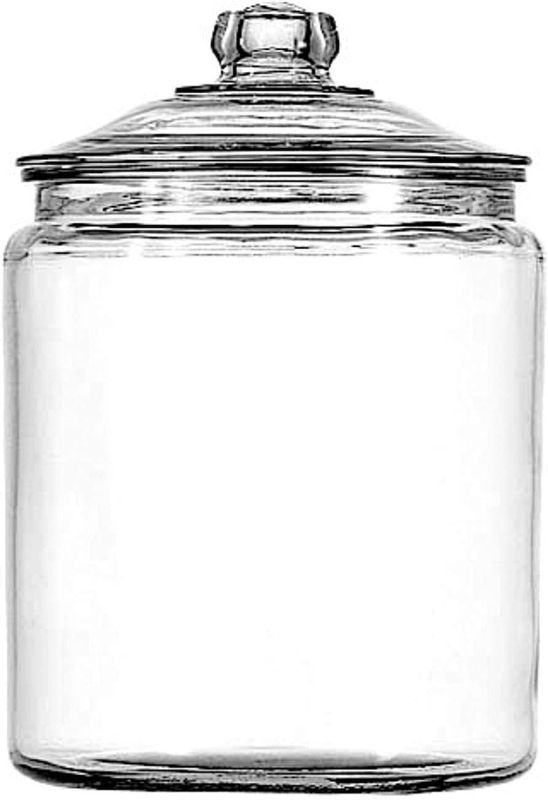 Photo 1 of Anchor Hocking 2 Gallon Heritage Hill Glass Jar with Lid (2 piece, all glass, dishwasher safe)
