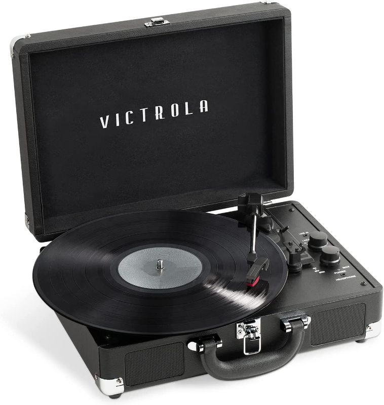 Photo 1 of Victrola VSC-500BTC-BLK Vinyl Suitcase Record Player with Cassette (Black)
