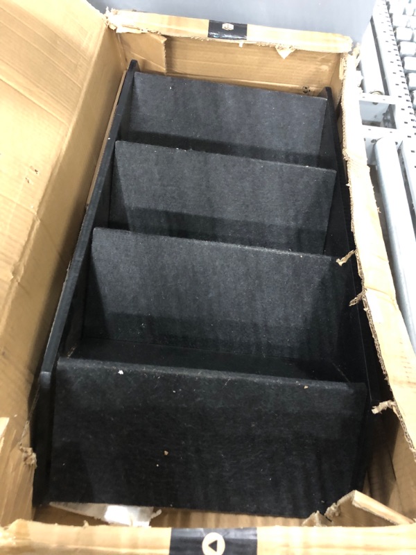 Photo 3 of *damaged leg**
PETMAKER 80-PET6147 Folding Pet Stairs-Carpeted Foldable Durable Wood Steps-Compact, Portable, & Sturdy for Home or Travel, Dogs, Cats, Petsup to 80Lbs, 4 Step, Black 4 Steps
