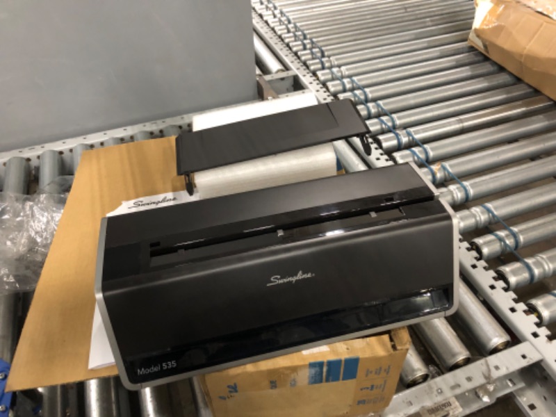 Photo 1 of Swingline Electric 3 Hole Punch, Commercial Hole Puncher, 28 Sheet Punch Capacity, Platinum (74535)